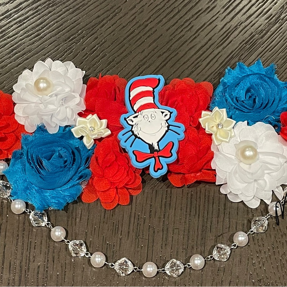 Maternity belly sash cat in the hat